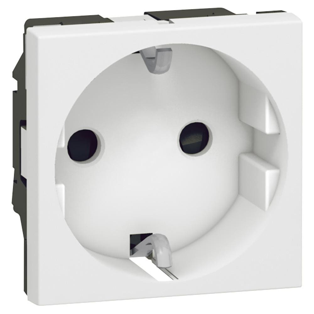 LEGRAND - Base de corriente Mosaic - 2P+T - 2 módulos - Embornamiento automático - Blanco