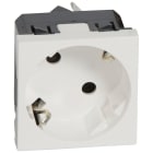 LEGRAND - Base de corriente Mosaic - 2P+T - 2 módulos - Embornamiento automático - En ángulo 45º- Blanco