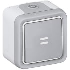 LEGRAND - Pulsador NA luminoso Plexo monobloc de superficie gris - 10 A