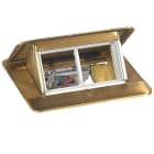 LEGRAND - Caja pop-up suelo para equipar - 4 módulos - latón pulido