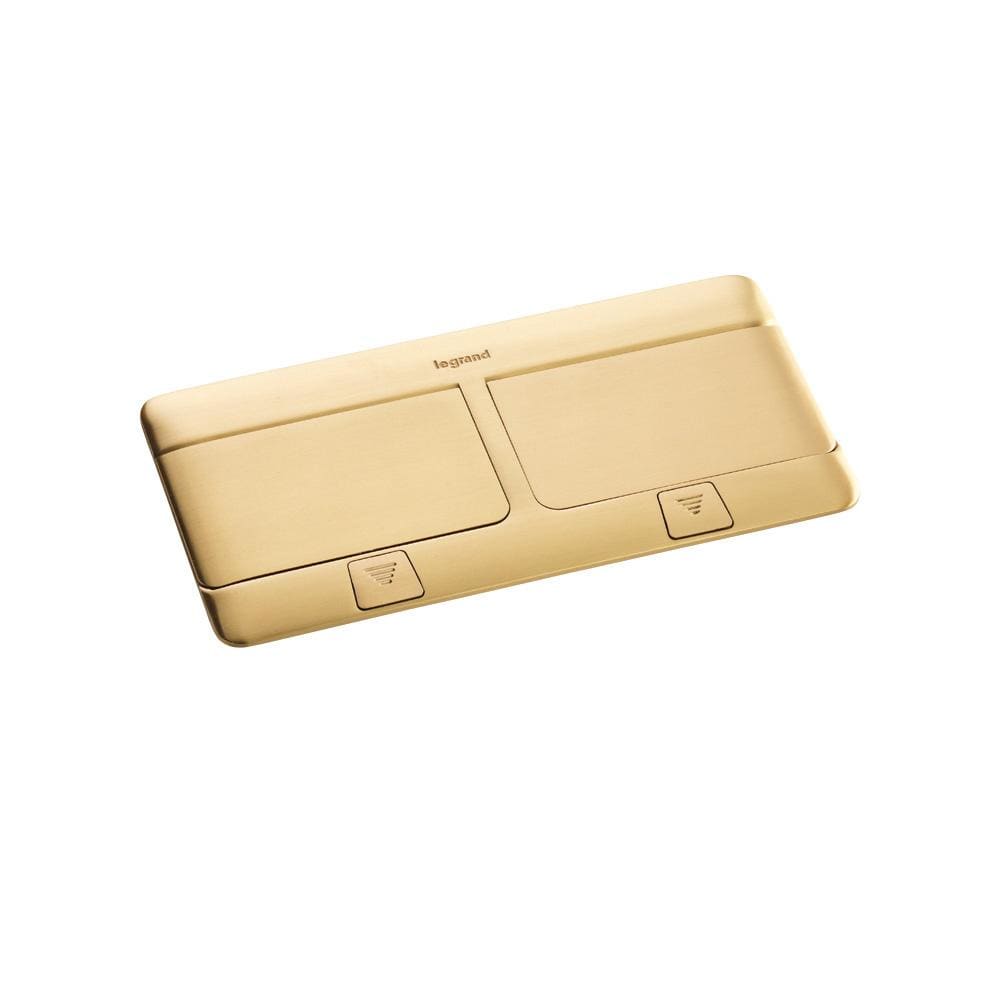 LEGRAND - Caja pop-up suelo para equipar - 2 x 4 módulos - latón pulido