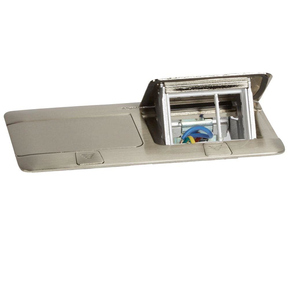 LEGRAND - Caja pop-up suelo para equipar - 2 x 3 módulos - acabado acero inoxidable pulido