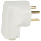 LEGRAND - Clavija 20A, 2P+T. 380V. Con salida lateral y con abrazadera de cable. Especial exportación. Color blanco