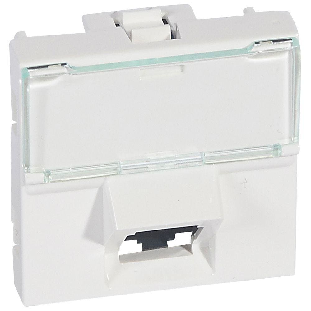 LEGRAND - Base RJ45 Mosaic - LCS² - Cat. 6 UTP 45° - 2 módulos - Blanco
