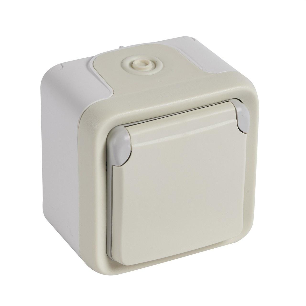LEGRAND - Base de corriente Plexo IP 55 - 16A - 2P+T - instalación en superficie - Blanco