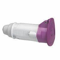 LEGRAND - Base aérea P17, 32A, 20/25V~, 2P, IP44, IK09. MTB Morado