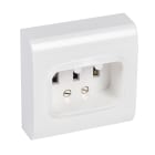 LEGRAND - Base 25A, 2P+T 380V. Para instalación en caja 80x80mm empotrada o de superficie. Color blanco