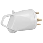 LEGRAND - Clavija 20A 3P+N+T 280V IP44 con salida lateral y tirador. Color blanco