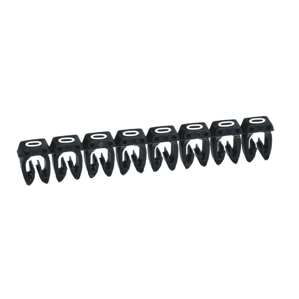 LEGRAND - Etiqueta CAB 3 para cableado de 4 a 6mm² - cifra 0 - negro
