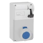 LEGRAND - Base con enclavamiento mecánico P17. 2P+T, 16A, 200/250V~, IP55. Sin rail DIN