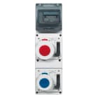 LEGRAND - Base con enclavamiento mecánico supercompacta P17, 32A, 2P+T, 200/250V~, IK09, IP44. Color azul