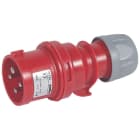 LEGRAND - Clavija inversora de fase P17. 3P+T, 16A, 380/415V~, IK09, IP44. Color rojo
