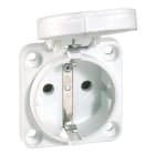 LEGRAND - Base de cuadros P17, lateral. 2P+T, 16A, 200/250V~, IK09, IP44. Dimensiones reducidas. Diseño doméstico con clipaje y obturador. Azul