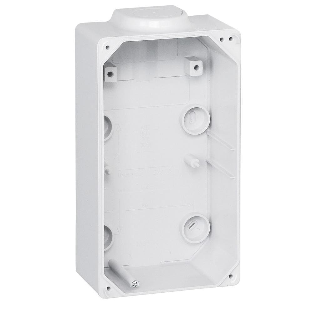 LEGRAND - Caja de superficie para tomas P17. Para montaje de 1 placa frontal de 220x125mm. Sin protección