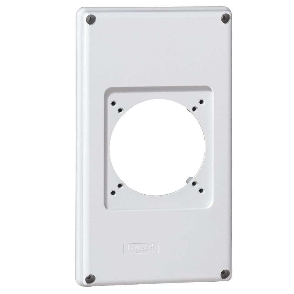 LEGRAND - Placa frontal de 220x125mm para montaje de 1 base o toma de 16 o 32A