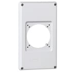 LEGRAND - Placa frontal de 220x125mm para montaje de 1 base o toma de 16 o 32A