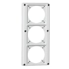 LEGRAND - Placa frontal de 280x125mm para montaje de 3 bases o tomas de 16A