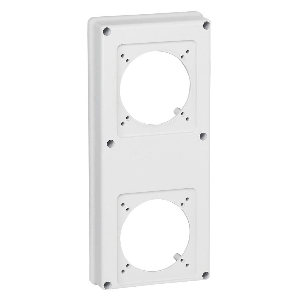 LEGRAND - Placa frontal de 280x125mm para montaje de 2 bases o tomas de 16 o 32A