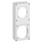 LEGRAND - Placa frontal de 280x125mm para montaje de 1 base o toma de 16 o 32A y 1 base de 63A