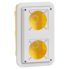 LEGRAND - Caja de montaje empotrado P17. IP55. Para 2 bases o tomas de 16A para cuadros con entreejes unificados