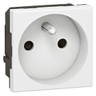 LEGRAND - Base de corriente Mosaic - 2P+T F/B - especial cableado suplementario y 4mm² - 2 módulos - Blanco