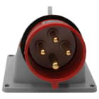 LEGRAND - Clavija mural de superficie P17. 3P+T, 32A, 380/415 V~, IP44. Color rojo