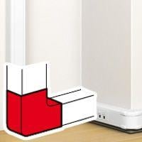 LEGRAND - Ángulo plano 90° - para canal DLP de clipaje directo 50x130 - Blanco antibacteriano