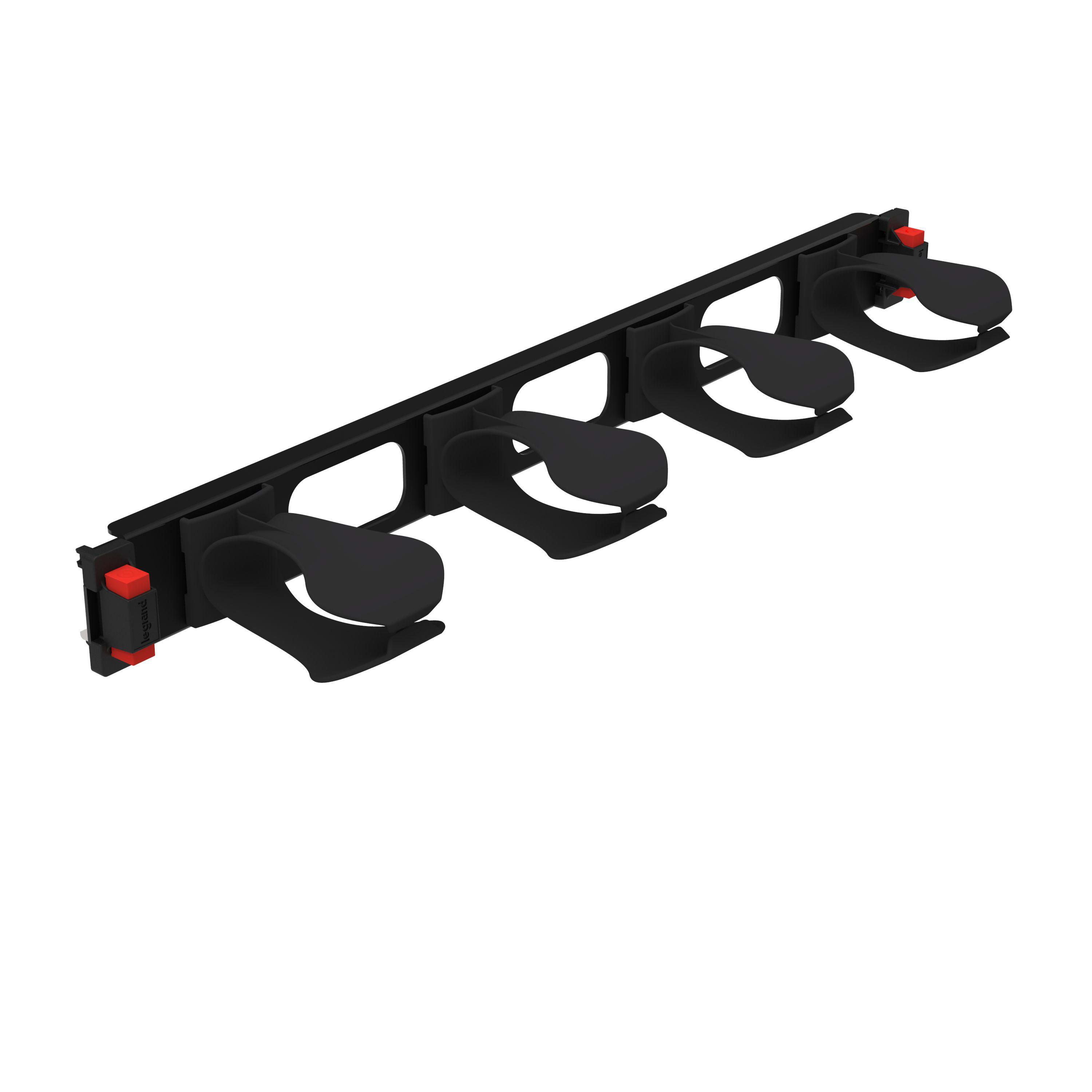 LEGRAND - Panel pasacables metálico 19"con bridas y fijación rápida sin tornillos 1U