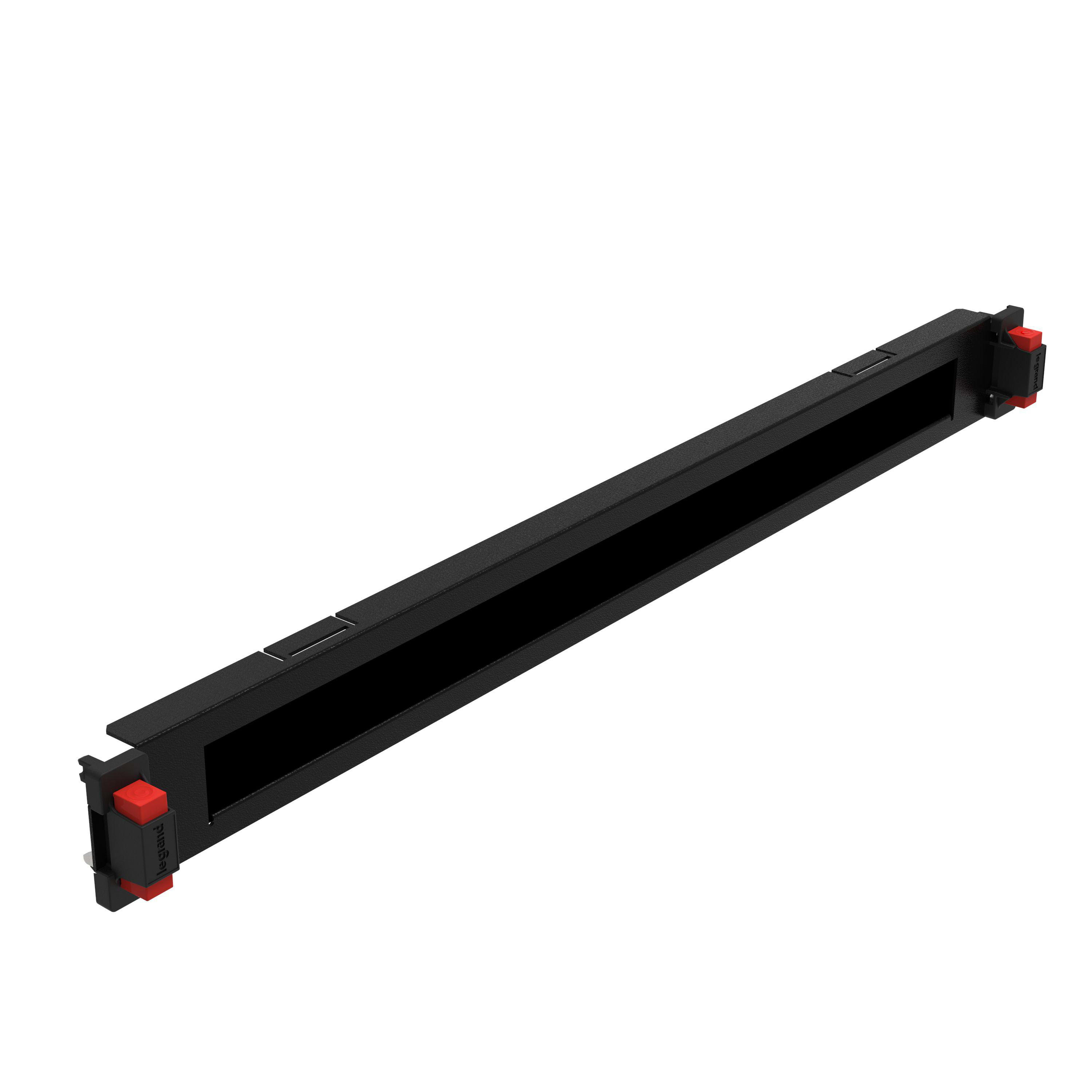 LEGRAND - Panel pasacables metálico 19" con cepillo y fijación rápida sin tornillos 1U