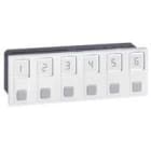 LEGRAND - Bloque de llamada Mosaic - 6 direcciones - alimentación incorporada 127/230 V~ - 6 módulos