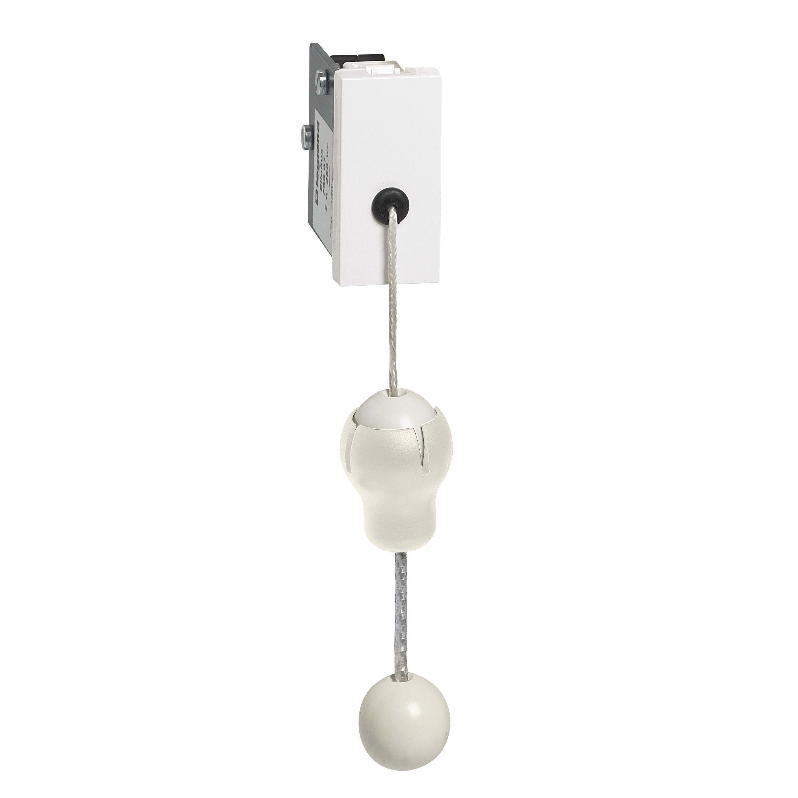 LEGRAND - Interruptor con cable de tracción Mosaic - con cable de tracción extraíble - Blanco antimicrobiano