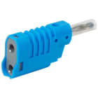 LEGRAND - Clavija banana de seguridad Ø4mm. 16A 33 V~ - 70V. Color azul