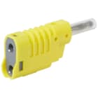 LEGRAND - Clavija banana de seguridad Ø4mm. 16A 33 V~ - 70V. Color amarillo