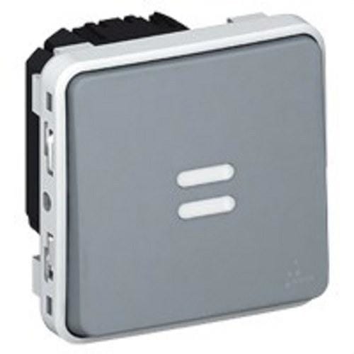 LEGRAND - Interruptor temporizado luminoso Plexo modular gris - 230V - 50/60 Hz