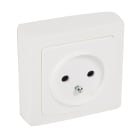 LEGRAND - Base 2P+T obturador de protección - Oteo - monobloc - Bornes de tornillos - Blanco