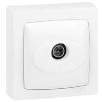 LEGRAND - Base TV única simple - macho - Oteo - monobloc - Blanco