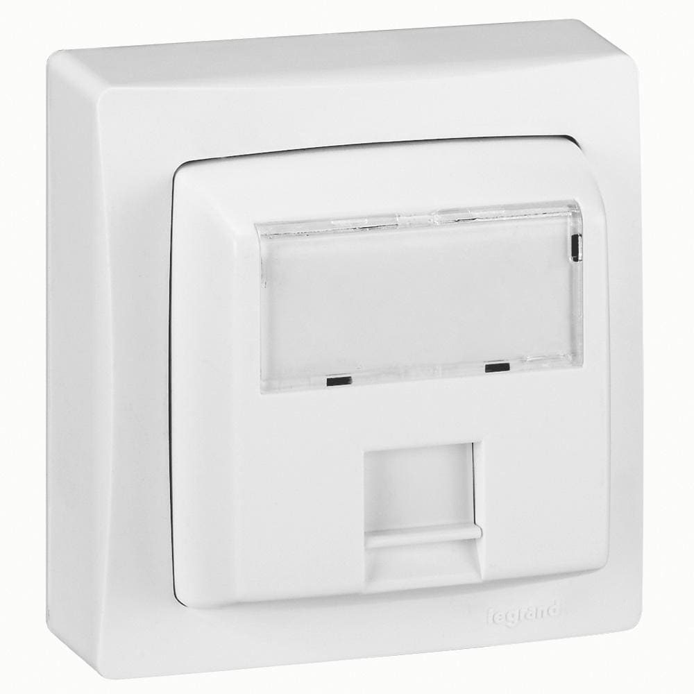 LEGRAND - Toma Cat.5e FTP 9 contactos equipo en superficie completo - Blanco