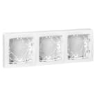 LEGRAND - Placa de superficie 3 puestos Oteo de color blanco