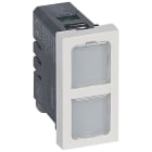 LEGRAND - Piloto doble Mosaic - 230 V - 1 módulo - Antibacteriano