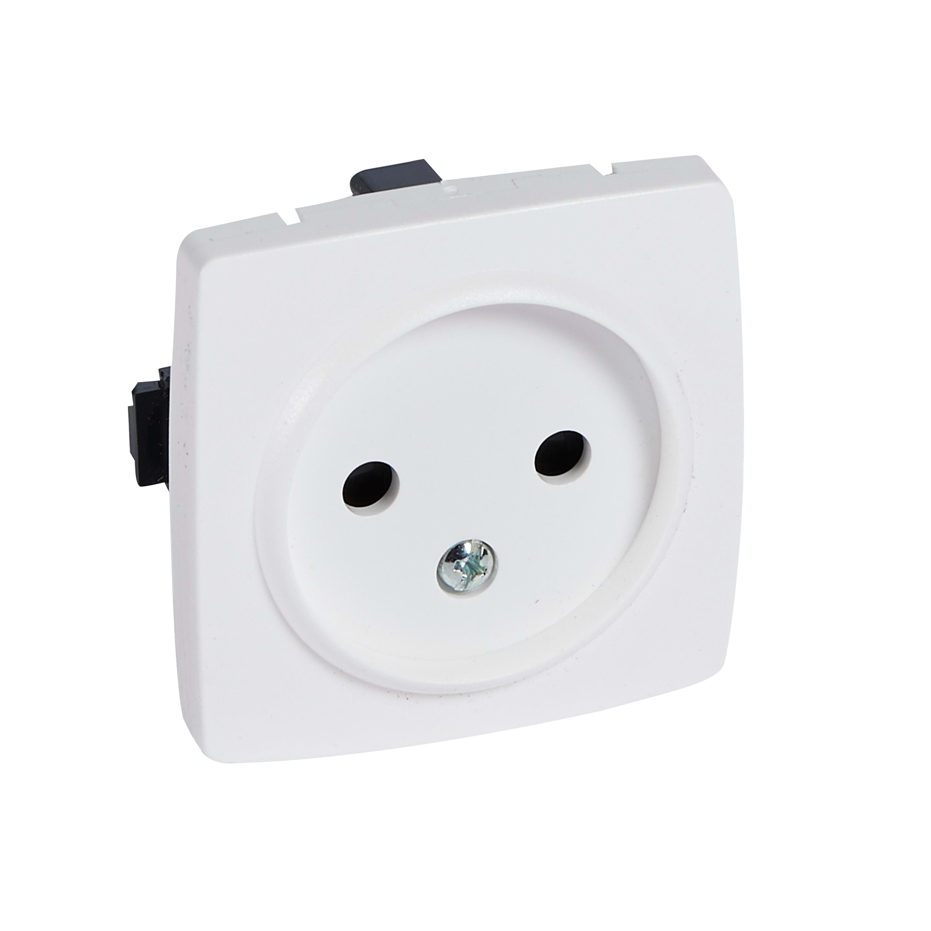 LEGRAND - Base 2P obturador de protección - Oteo - componible - Bornes de tornillos - Blanco