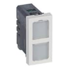 LEGRAND - Piloto doble Mosaic - 12 -24 V - 1 módulo - Antibacteriano