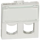 LEGRAND - Adaptador Mosaic para RJ45 - para 2 conectores UTP Systimax - 2 módulos - Blanco