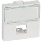 LEGRAND - Adaptador Mosaic para RJ45 - para 1 conector Keystone - 2 módulos - Blanco