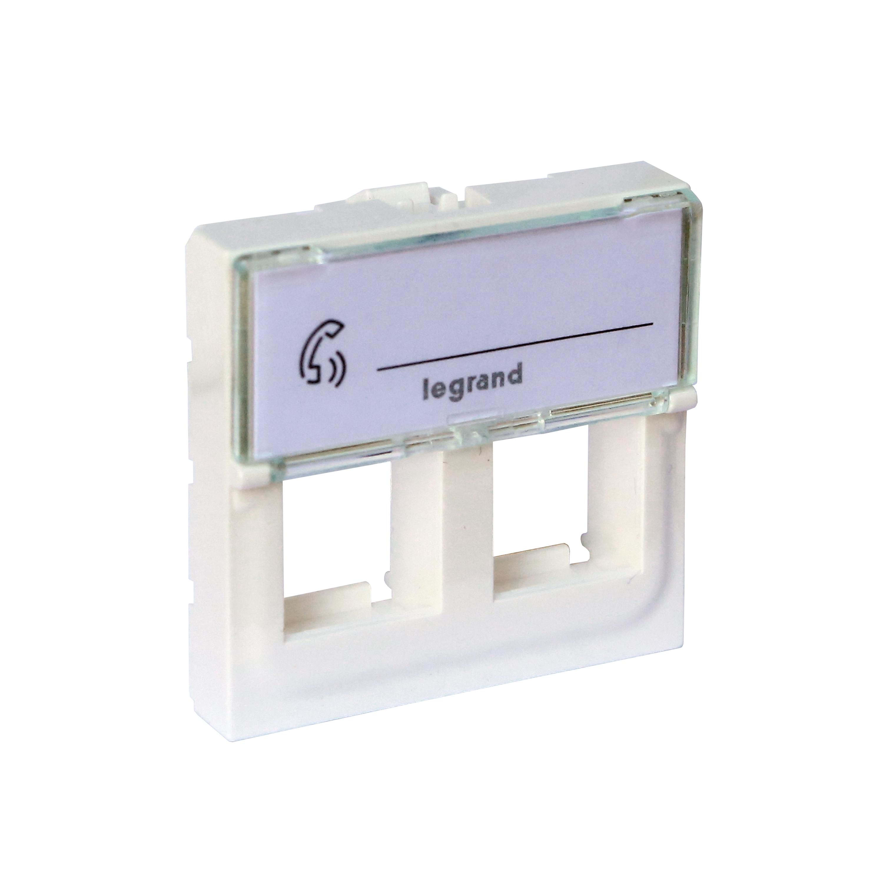 LEGRAND - Adaptador Mosaic para RJ 45 - para 2 conectores Keystone - 2 módulos - Blanco
