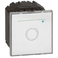 LEGRAND - Interruptor táctil Mosaic - 2 módulos - con neutro - Blanco antibacteriano