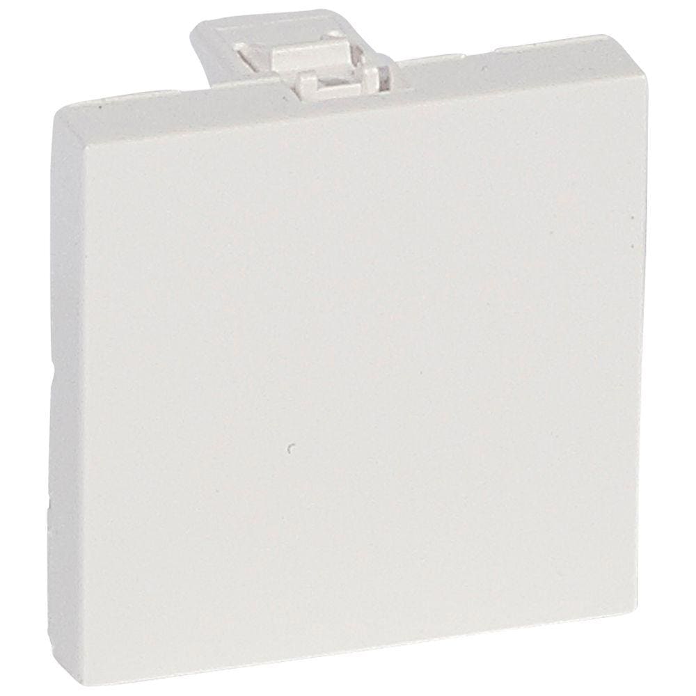 LEGRAND - Tapa ciega Mosaic - 2 módulos - Blanco antibacteriano