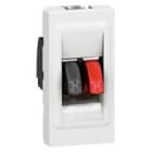 LEGRAND - Base altavoz Mosaic para regleta de bornes 4mm² - 1 módulo - Blanco