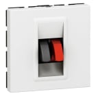 LEGRAND - Base altavoz Mosaic para regleta de bornes 4mm² - 2 módulos - Blanco