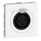 LEGRAND - Base audio Mosaic - XLR 3 polos - hembra - 2 módulos - Blanco