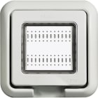 BTICINO - Tapa Idrobox con IP55 de color gris - 2 módulos - Para Livinglight y Luna